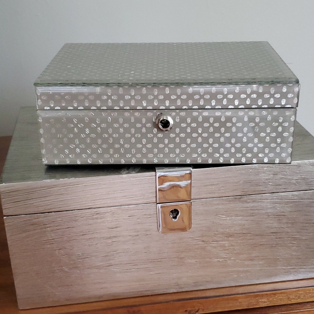 West Elm Metallic Printed Jewelry Box